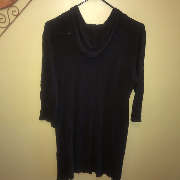 American City Wear Black Hoodie w/Split sides Size XL - Picture 4 of 5